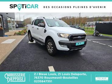 SPOTICAR Ford Ranger 3.2 Tdci 200ch Double Cabine Wildtrak Bva Occasion - Utilitaire Diesel Blanc Glacier - Rouxmesnil-bouteilles - 1203791298_3