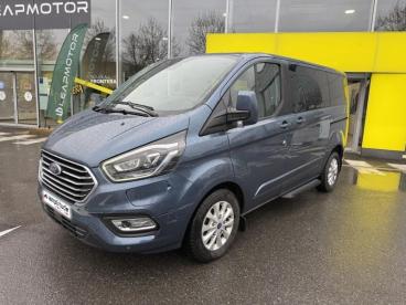 SPOTICAR Ford Tourneo Custom 320 L1h1 1.0 Ecoboost 120ch Phev Titanium Occasion - Familiale Hybride Rechargeable Peinture Métallisée Bleu Azur - Vert Saint Denis - 1203894364_1