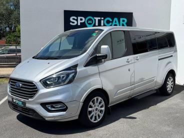 SPOTICAR Ford Tourneo Custom 320 L2h1 2.0 Ecoblue 130ch Titanium Bva / 9 Places Occasion - Familiale Diesel Peinture Métallisée Gris Lunaire - Quimper - 1204090991_1