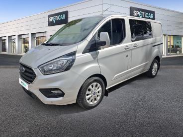 SPOTICAR Ford Transit Custom 300 L1h1 2.0 Ecoblue 130 Cabine Approfondie Limite Occasion - Utilitaire Diesel Gris Lunaire Métallisée - Saint Brieuc - 1204194118_1