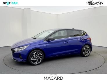 SPOTICAR Hyundai I20 1.0 T-gdi 100ch Hybrid Executive Dct-7 Occasion - Citadine Hybride Intense Blue Métal/toit/rétro Black - Boe - 1204098436_1