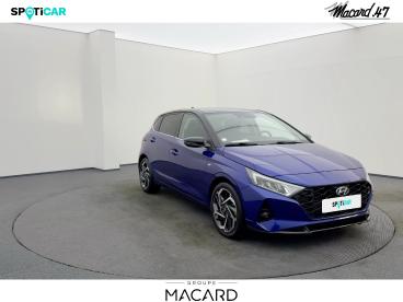 SPOTICAR Hyundai I20 1.0 T-gdi 100ch Hybrid Executive Dct-7 Occasion - Citadine Hybride Intense Blue Métal/toit/rétro Black - Boe - 1204098436_3