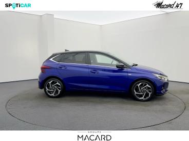SPOTICAR Hyundai I20 1.0 T-gdi 100ch Hybrid Executive Dct-7 Occasion - Citadine Hybride Intense Blue Métal/toit/rétro Black - Boe - 1204098436_4