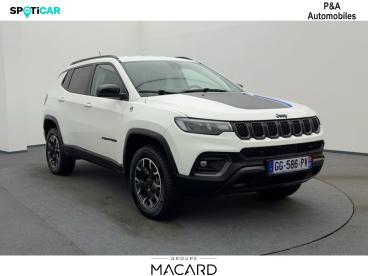 SPOTICAR Jeep Compass 1.3 Turbo T4 240ch Phev 4xe Trailhawk At6 Eawd Occasion - Suv-4x4 Hybride Rechargeable Alpine White - Montauban - 1203600695_4