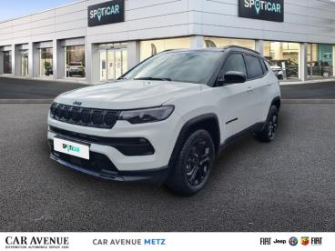 SPOTICAR Jeep Compass 1.3 Turbo T4 190ch Phev 4xe Night Eagle At6 Eawd Occasion - Suv-4x4 Hybride Rechargeable Alpine White+toit Noir - Metz - 1203639526_1