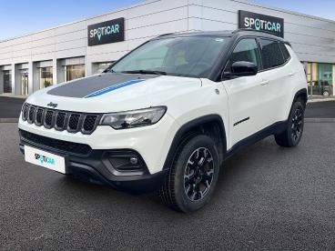SPOTICAR Jeep Compass 1.3 Turbo T4 240ch Phev 4xe Trailhawk At6 Eawd Occasion - Suv-4x4 Hybride Rechargeable Alpine White+toit Noir - Villeneuve-les-beziers - 1203741328_1