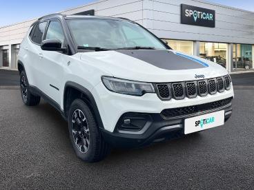 SPOTICAR Jeep Compass 1.3 Turbo T4 240ch Phev 4xe Trailhawk At6 Eawd Occasion - Suv-4x4 Hybride Rechargeable Alpine White+toit Noir - Villeneuve-les-beziers - 1203741328_3
