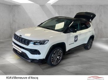 SPOTICAR Jeep Compass 1.5 Turbo T4 130ch Mhev Summit 4x2 Bvr7 Occasion - Suv-4x4 Hybride Alpine White+toit Noir - Villeneuve-d'ascq - 1203756497_1