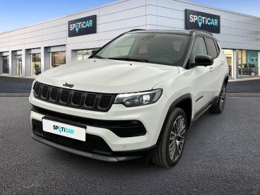 SPOTICAR Jeep Compass 1.3 Phev T4 240 Ch 4xe Eawd Summit Occasion - Suv-4x4 Hybride Rechargeable Blanc - Nanterre - 1204176093_1