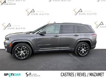 SPOTICAR Jeep Cherokee Grand Cherokee 4xe 2.0 T 380 Ch Phev 4x4 Bva8 Summit Reserve Occasion - Suv-4x4 Hybride Baltic Grey Metallise + Toit Noir - Castres - 1203618107_1