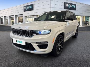 SPOTICAR Jeep Cherokee Grand Cherokee 2.0 T 380ch 4xe Summit Reserve Quadra-trac Ii Bva8 Occasion - Suv-4x4 Hybride Rechargeable Bright White + Toit Noir - Dechy - 1203981977_1