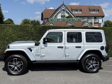 SPOTICAR Jeep Wrangler 2.0 T 380ch 4xe Sahara Command Trac Occasion - Suv-4x4 Hybride Rechargeable Argenté - Saint-cloud - 1203536805_5