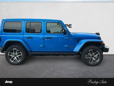 SPOTICAR Jeep Wrangler 2.0 T 380ch 4xe Sahara Command Trac Occasion - Suv-4x4 Hybride Rechargeable Hydro Blue - Perpignan - 1203770970_4