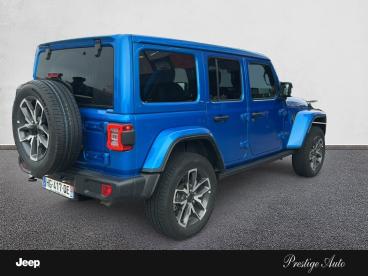 SPOTICAR Jeep Wrangler 2.0 T 380ch 4xe Sahara Command Trac Occasion - Suv-4x4 Hybride Rechargeable Hydro Blue - Perpignan - 1203770970_5