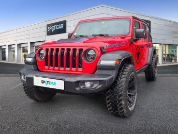 SPOTICAR Jeep Wrangler 2.0 T 380ch 4xe Rubicon Rock-trac Occasion - Suv-4x4 Hybride Rechargeable Firecracker Red - Annecy - 1203889056_1