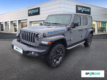SPOTICAR Jeep Wrangler 2.0 T 380ch 4xe Rubicon Rock-trac My22 Occasion - Suv-4x4 Hybride Rechargeable Sting Gray - Le Chateau-dolonne - 1204019692_1
