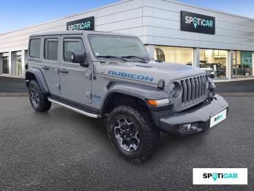 SPOTICAR Jeep Wrangler 2.0 T 380ch 4xe Rubicon Rock-trac My22 Occasion - Suv-4x4 Hybride Rechargeable Sting Gray - Le Chateau-dolonne - 1204019692_3