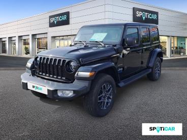 SPOTICAR Jeep Wrangler 2.0 T 380ch 4xe Sahara Command-trac My22 Occasion - Suv-4x4 Hybride Rechargeable Black - Le Chateau-dolonne - 1204037606_1