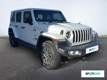 SPOTICAR Jeep Wrangler 2.0 T 380ch 4xe Overland Command-trac My23 Occasion - Suv-4x4 Hybride Rechargeable Blanc - Perpignan - 1204117991_3