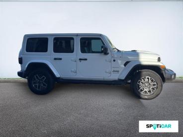 SPOTICAR Jeep Wrangler 2.0 T 380ch 4xe Overland Command-trac My23 Occasion - Suv-4x4 Hybride Rechargeable Blanc - Perpignan - 1204117991_4