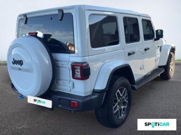 SPOTICAR Jeep Wrangler 2.0 T 380ch 4xe Overland Command-trac My23 Occasion - Suv-4x4 Hybride Rechargeable Blanc - Perpignan - 1204117991_5