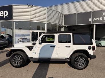 SPOTICAR Jeep Wrangler 2.0 T 380ch 4xe Overland Command-trac My22 Occasion - Suv-4x4 Hybride Rechargeable Blanc - Montfavet - 1204122294_2