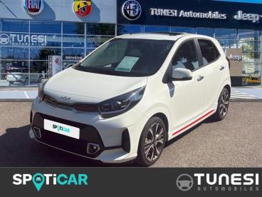 SPOTICAR Kia Picanto 1.0 T-gdi 100ch Gt Line Business Occasion - Citadine Essence Blanc Celeste - Bourgoin-jallieu - 1204082378_1