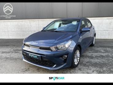 SPOTICAR Kia Rio 1.0 T-gdi 100ch Active Business Occasion - Citadine Essence Bleu Denim Métallisé - Vitre - 1203848639_1