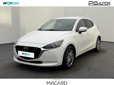 SPOTICAR Mazda 2 1.5 Skyactiv-g M Hybrid 90ch 100eme Anniversaire 5 Occasion - Citadine Hybride Blanc - Auch - 1204013215_2
