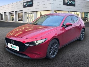 SPOTICAR Mazda 3 2.0 Skyactiv-x M-hybrid 180ch Exclusive 4x4 Bva Ev Occasion - Berline Hybride Soul Red Crystal Métallisé - Quimperle - 1204237969_1