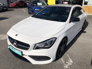 SPOTICAR Mercedes Cla Shooting Brake 220 D 7g-dct Fascination Occasion - Break Diesel Blanc - Cognac - 1204202708_1