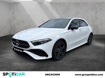 SPOTICAR Mercedes Classe A 250 E 163+109ch Amg Line 8g-dct Occasion - Citadine Hybride Rechargeable Blanc Digital Métallisé - La Teste De Buch - 1203914412_1