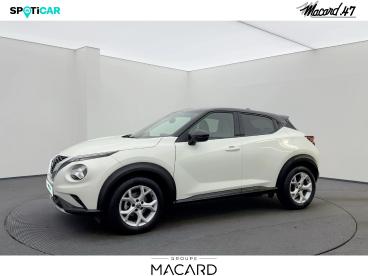 SPOTICAR Nissan Juke 1.0 Dig-t 117ch N-design Dct Occasion - Suv-4x4 Essence Blanc Lunaire+toit Noir Métallisé - Bias - 1203713401_1