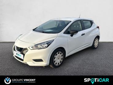 SPOTICAR Nissan Micra 1.0iq 71ch Visia Occasion - Citadine Essence Blanc - Cosne Cours Sur Loire - 1203830543_1