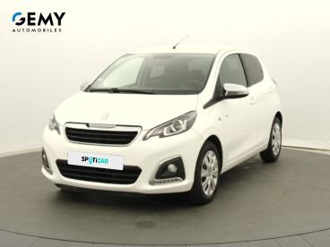 SPOTICAR Peugeot 108 Vti 72ch S&s Bvm5 Style Occasion - Citadine Essence Blanc - Vannes - 1203969799_1