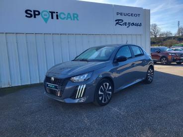 SPOTICAR Peugeot 208 Hybrid 100 E-dcs6 Active Occasion - Citadine Hybride Gris Clair - Trebes - 1203376876_3