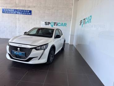SPOTICAR Peugeot 208 E-208 136ch Allure Pack Occasion - Citadine Electrique Blanc Banquise (o) - Aurillac - 1203609000_1