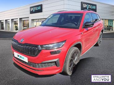 SPOTICAR Skoda Kodiaq 2.0 Tdi 150 Scr Dsg7 7pl Sportline Occasion - Suv-4x4 Diesel Rouge - Villeneuve d'ascq - 1204032136_1