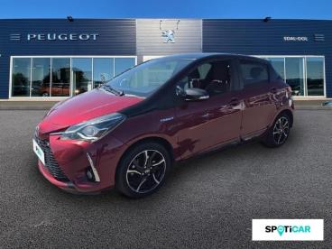 SPOTICAR Toyota Yaris 100h Collection 5p My19 Occasion - Citadine Hybride Rouge Allure Bi-ton Toit Noir - Limoges - 1203953230_1