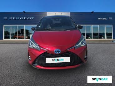 SPOTICAR Toyota Yaris 100h Collection 5p My19 Occasion - Citadine Hybride Rouge Allure Bi-ton Toit Noir - Limoges - 1203953230_2