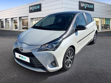 SPOTICAR Toyota Yaris 110 Vvt-i Design Y20 5p My19 Occasion - Citadine Essence Blanc Nacré Bi-ton Toit Gris Atlas - Bourgoin Jallieu - 1203964551_1