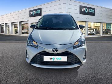 SPOTICAR Toyota Yaris 110 Vvt-i Design Y20 5p My19 Occasion - Citadine Essence Blanc Nacré Bi-ton Toit Gris Atlas - Bourgoin Jallieu - 1203964551_2
