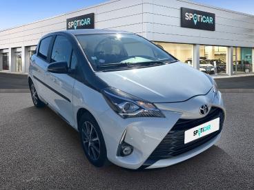 SPOTICAR Toyota Yaris 110 Vvt-i Design Y20 5p My19 Occasion - Citadine Essence Blanc Nacré Bi-ton Toit Gris Atlas - Bourgoin Jallieu - 1203964551_3