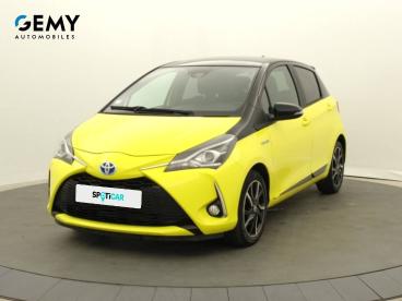 SPOTICAR Toyota Yaris Hybride 100h Collection Jaune Occasion - Citadine Hybride Rechargeable Jaune - Dinan - 1203974447_1
