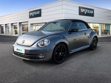 SPOTICAR Volkswagen New Beetle Coccinelle Cabriolet 1.6 Tdi 105ch Fap Vintage Occasion - Coupé-cabriolet Diesel Gris Platine / Capote Noire - Anthy-sur-leman - 1204153371_1