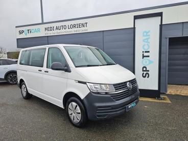 SPOTICAR Volkswagen Transporter Transporteur Kombi L1h1 2.0 Tdi 150 9 Places Occasion - Utilitaire Diesel Blanc - Caudan - 1203874003_1