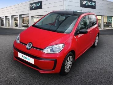 SPOTICAR Volkswagen Up 1.0 75ch Bluemotion Technology Up! Connect 5p Euro Occasion - Berline Essence Rouge Tornado Toit Noir - Morlaix Cedex - 1203902186_1
