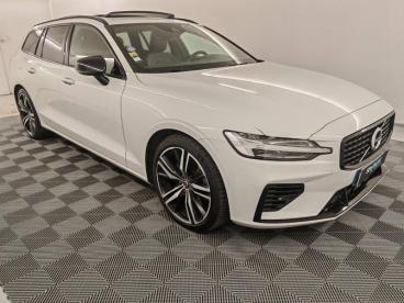 SPOTICAR Volvo V60 T6 Awd 253 + 87ch R-design Geartronic Occasion - Break Hybride Rechargeable Blanc Glace - Aubiere - 1203989899_3