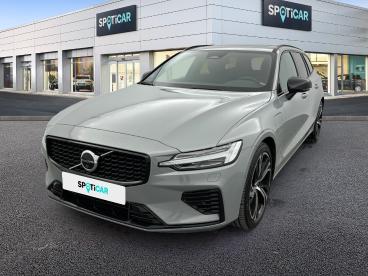 SPOTICAR Volvo V60 T6 Hybride Rechargeable 253 Ch + 145 Ch Awd Geartr Occasion - Break Hybride Rechargeable Vapour Grey - Les Ulis - 1204058972_1