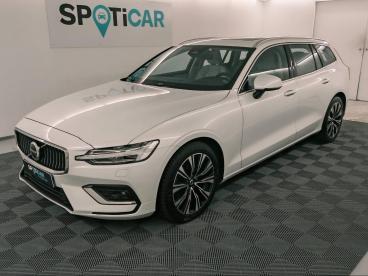 SPOTICAR Volvo V60 B4 197ch Ultimate Style Dark Geartronic 8 Occasion - Break Hybride Blanc Cristal Métallisé - Aubiere - 1204153390_1